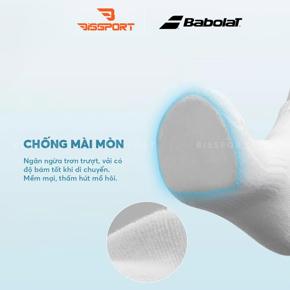Vớ Thể Thao Pickleball / Tennis Babolat Chính Hãng - Co Giản - Êm Ái - Thoáng Khí - Bền Bỉ - Chống Trượt - Nhẹ